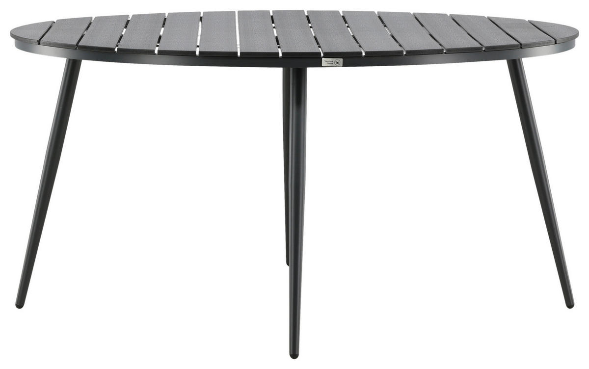UTEBORD metall, plast rund  - svart, Klassisk, metall/plast (150/150/74cm) - Gardenson