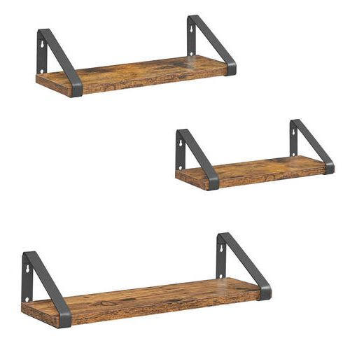 WANDREGAL 35/10/12 cm  - Schwarz/Braun, Basics, Holzwerkstoff (35/10/12cm) - Boxxx