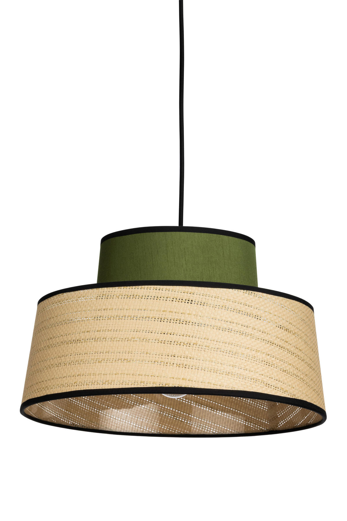 HÄNGELEUCHTE 38/150 cm  - Grün, Trend, Papier/Textil (38/150cm) - Collett's Monde