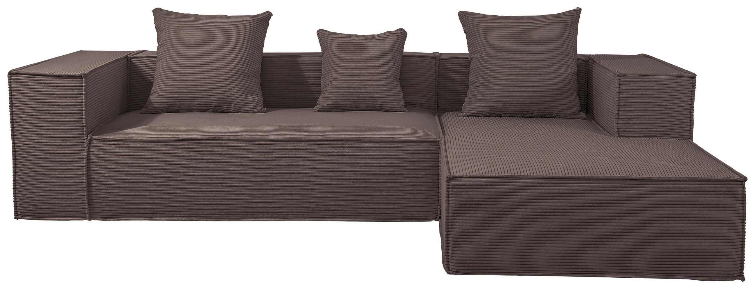 HÖRNSOFFA i manchester brun  - brun, Design, textil (270/60/100cm) - P & B