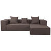ECKSOFA in Cord Braun   - Braun, Design, Textil (270/60/100cm) - P & B