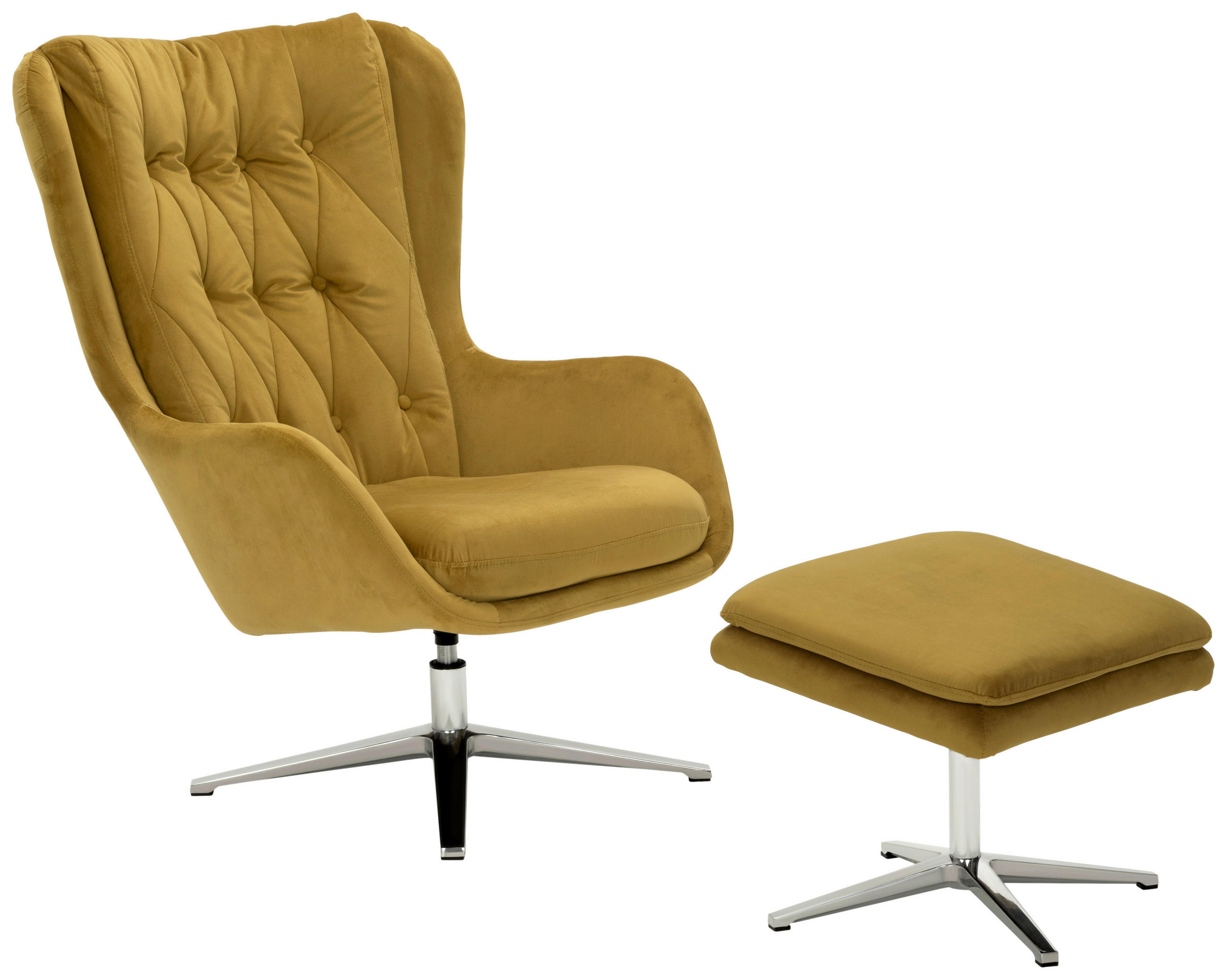 RELAXSESSEL Samt    - Gelb, Design (73/102/84cm) - MID.YOU