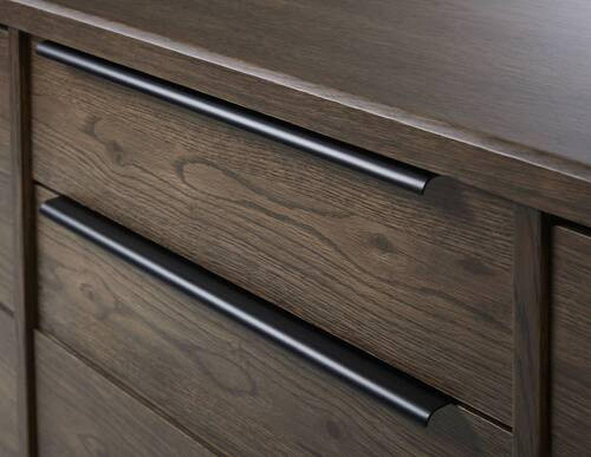 SIDEBOARD Eichefarben  170/85/45 cm  - Eichefarben/Schwarz, ROMANTIK / LANDHAUS, Holzwerkstoff/Metall (170/85/45cm) - Landscape
