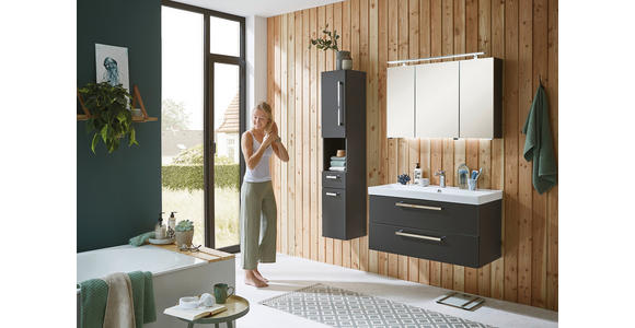 SPIEGELSCHRANK 100/64/15 cm - Grau, MODERN, Glas/Holzwerkstoff (100/64/15cm) - Novel