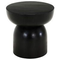 BEISTELLTISCH Mangoholz vollmassiv Schwarz rund  - Schwarz, KONVENTIONELL, Holz (45/45/45cm) - Livetastic