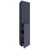 HOCHSCHRANK 32,6/150/21,7 cm  - Anthrazit, Modern, Holzwerkstoff (32,6/150/21,7cm) - MID.YOU
