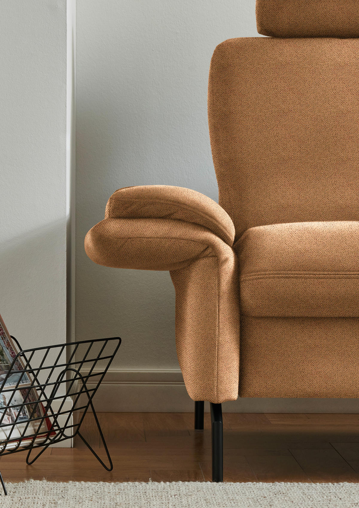 ECKSOFA in Flachgewebe Gelb  241/190 cm  - Gelb/Schwarz, KONVENTIONELL, Textil/Metall (241/190cm) - Beldomo Comfort