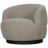 SESSEL in Bouclé Naturfarben  - Schwarz/Naturfarben, Design, Kunststoff/Textil (84/71/88cm) - Livetastic