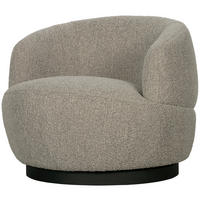 SESSEL in Bouclé Naturfarben  - Schwarz/Naturfarben, Design, Kunststoff/Textil (84/71/88cm) - Livetastic