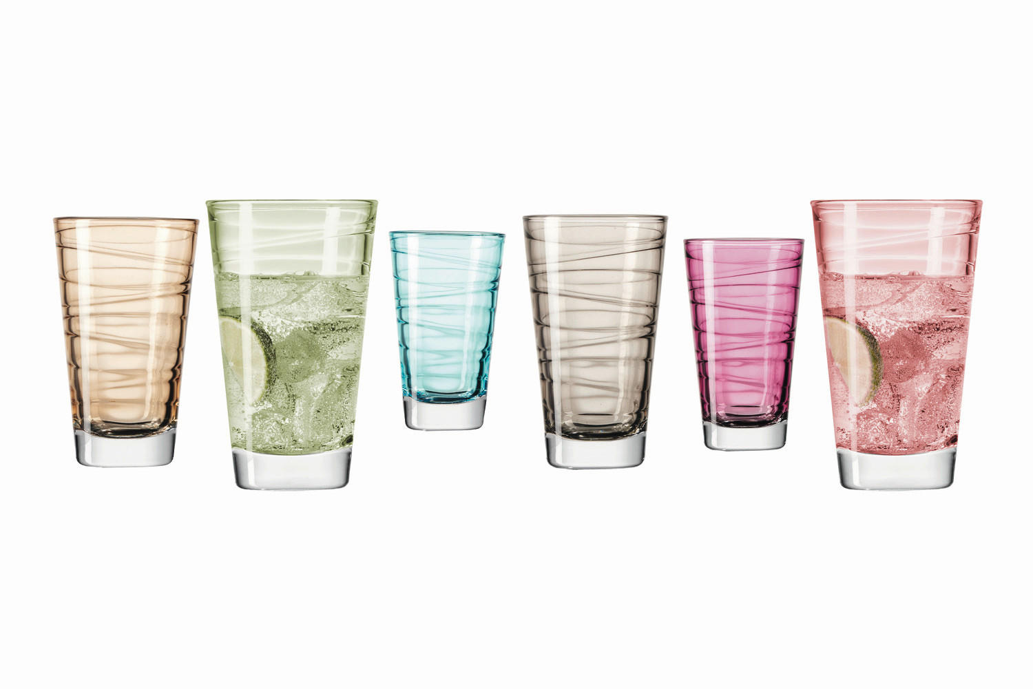 GLÄSERSET Vario 6-teilig  - Multicolor, Basics, Glas (24,4/13,7/16cm) - Leonardo
