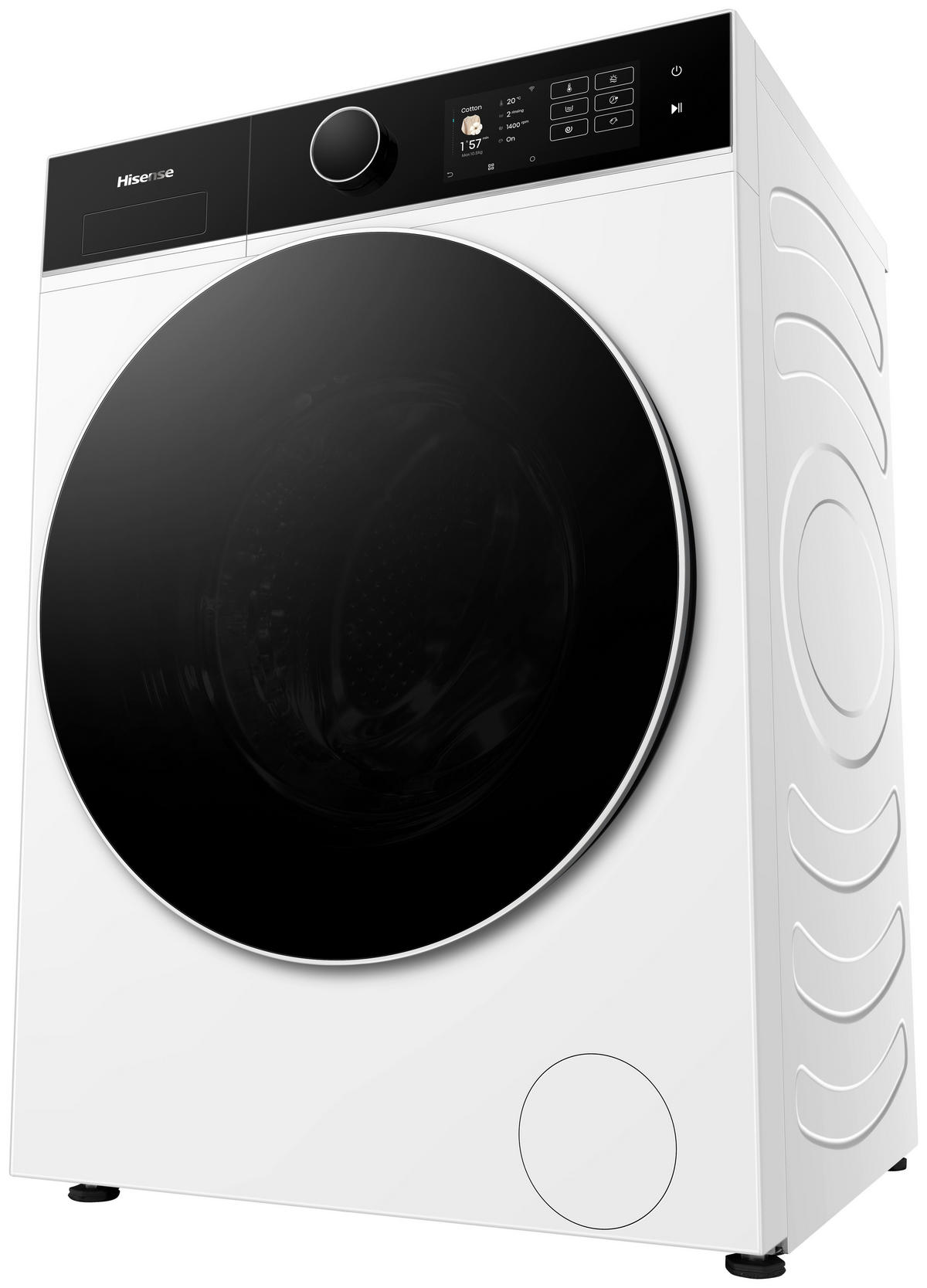 WASCHTROCKNER WD5I1045BWQ  - Schwarz/Weiß, Basics, Glas/Kunststoff (59,5/84,5/55cm) - Hisense