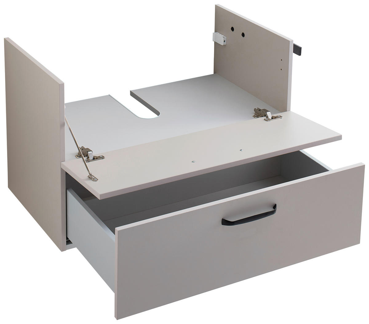 DONJI ELEMENT UGRADNOG LAVABO  kašmir  kašmir  - kašmir/crna, Moderno, metal/pločasti materijal (80/51,3/45cm) - Xora