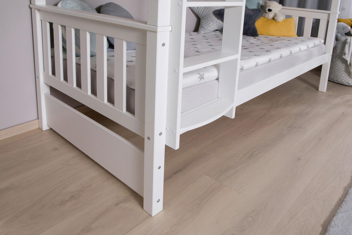 ETAGENBETT 90/200 cm Weiss  - Weiss, Modern, Holz (90/200cm) - MID.YOU