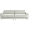 BIGSOFA Cord Weiß  - Schwarz/Weiß, MODERN, Textil (264/83/126cm) - Trendmanufaktur