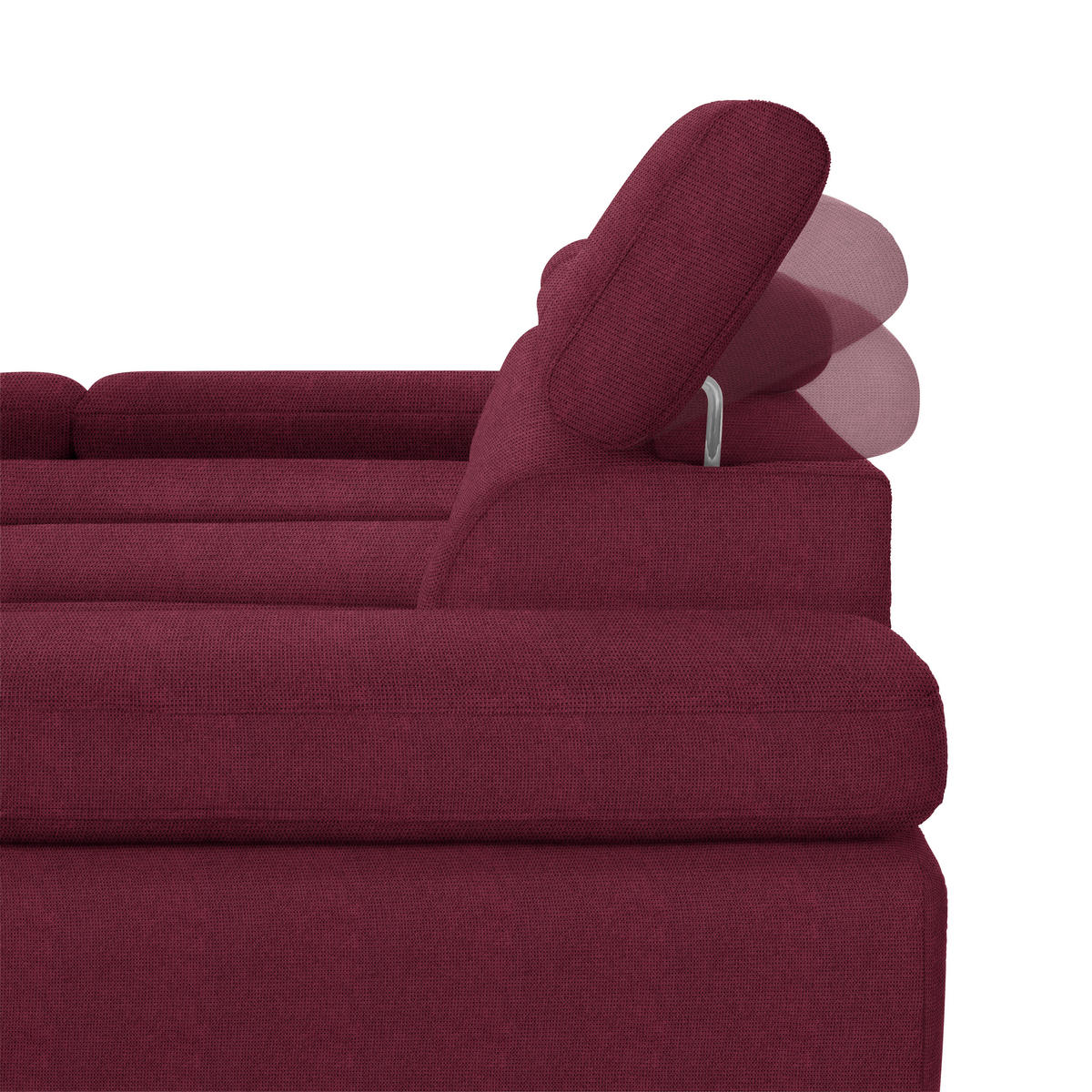 HÖRNSOFFA i vävt tyg bordeaux  - bordeaux/svart, Modern, metall/textil (93/90/277cm) - MID.YOU