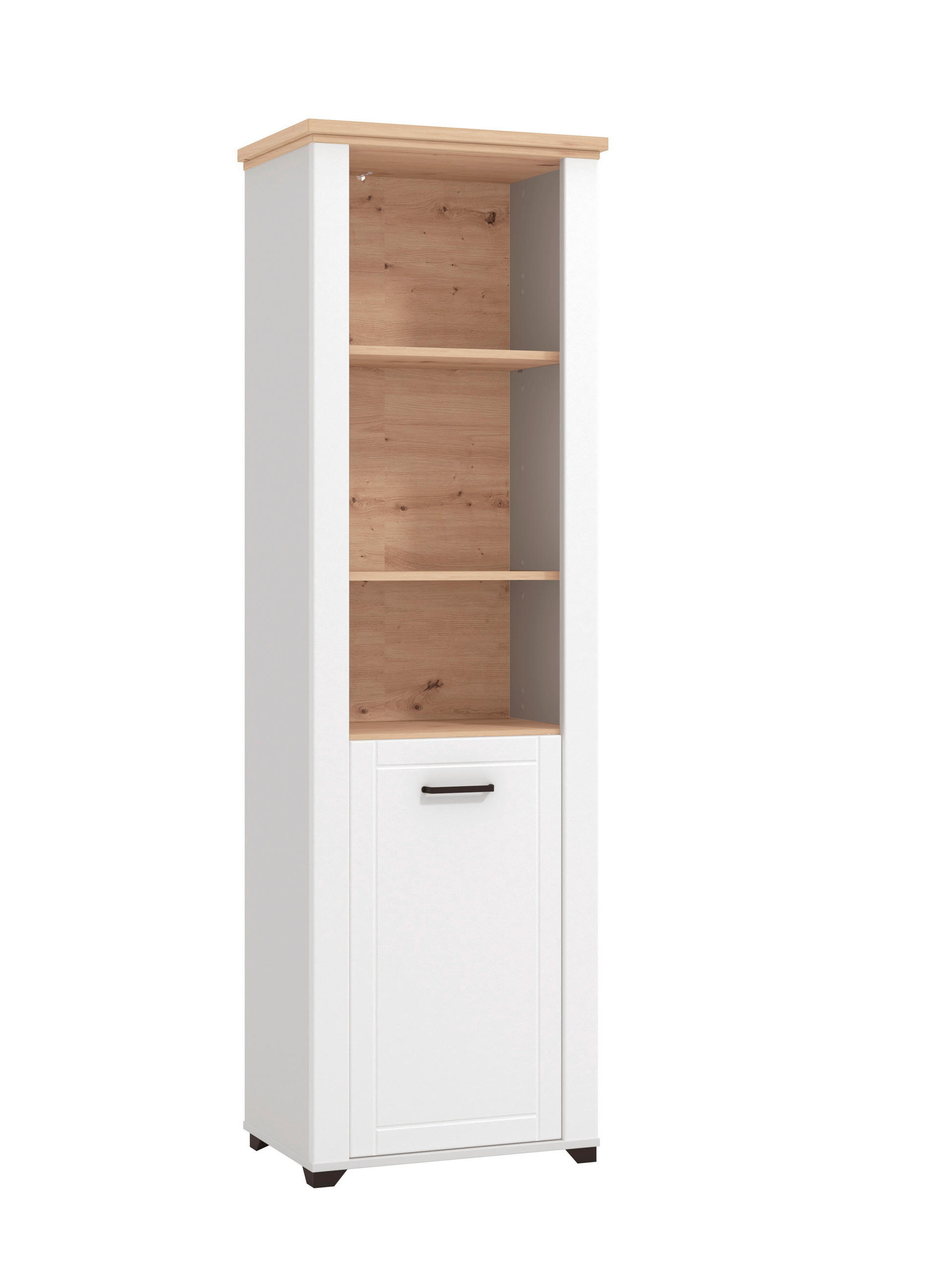 Landscape VITRÍNA, bílá, dub artisan, 61/195/41 cm