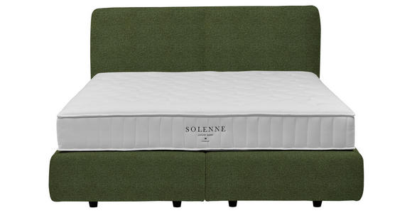 BOXSPRINGBETT 160/200 cm  in Olivgrün  - Schwarz/Olivgrün, Design, Kunststoff/Textil (160/200cm) - Johann Jakob