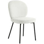 STUHL Leinenoptik Schwarz, Weiß Pappel Sperrholz  - Schwarz/Weiß, Design, Holz/Textil (49/86/64cm) - Ambia Home