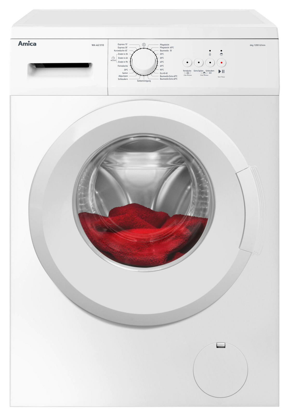 WASCHMASCHINE WA 462 010   - Weiß, Basics, Kunststoff/Metall (59,5/85,0/40,0cm) - Amica