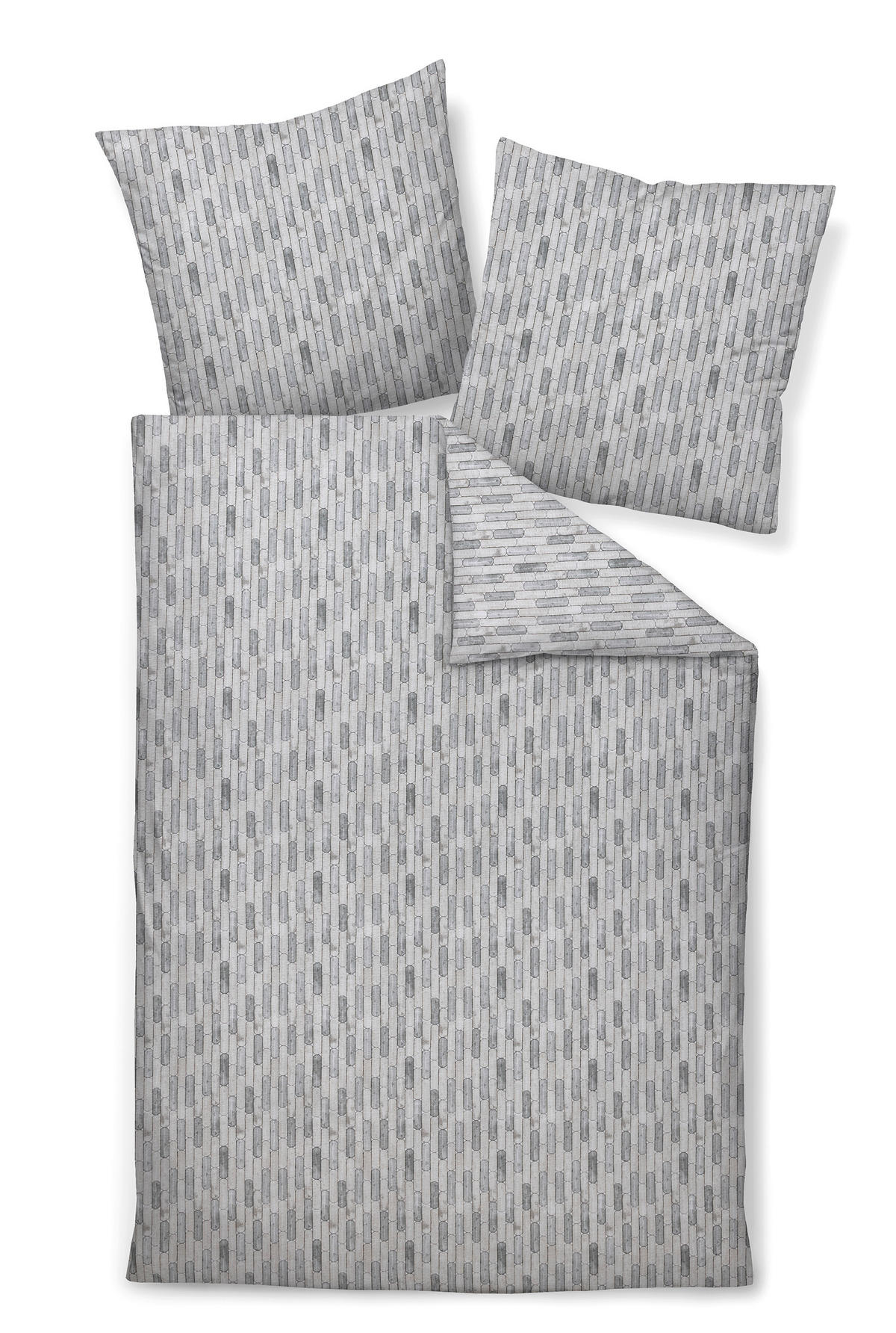 BETTWÄSCHE Seersucker 155/200 cm  - Grau, Design, Textil (155/200cm) - Janine