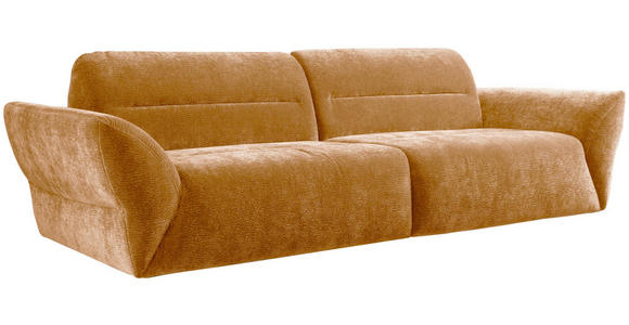 BIGSOFA Chenille Gelb  - Gelb/Schwarz, KONVENTIONELL, Kunststoff/Textil (300/91/116cm) - Cantus