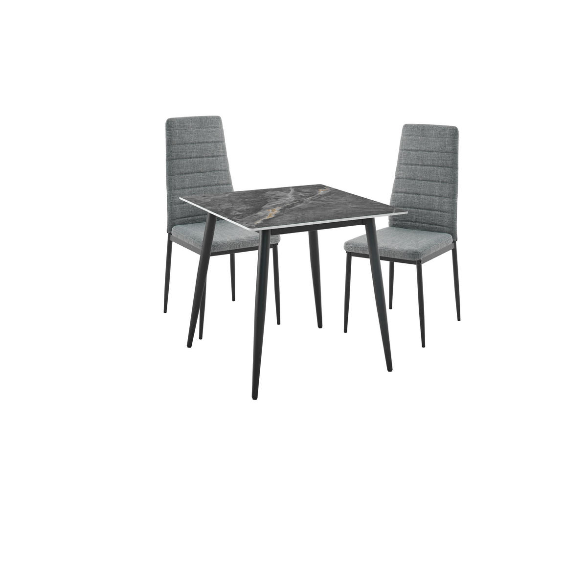 JÍDELNÍ STŮL, šedá, 75/75/75 cm - šedá/černá, Design, kov/keramika (75/75/75cm) - Ti'me