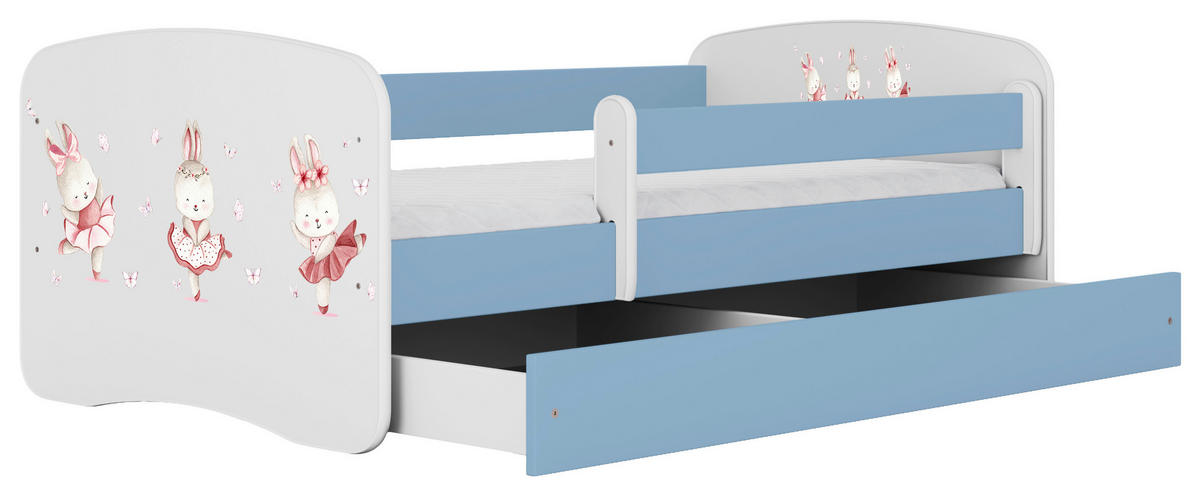 KINDER-/JUNIORBETT - Blau/Birkefarben, MODERN, Holz/Holzwerkstoff (80/160cm) - MID.YOU