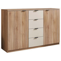SIDEBOARD  in 140/89,5/38 cm  - Kaschmir/Eichefarben, Design, Holzwerkstoff/Metall (140/89,5/38cm) - Xora