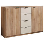 SIDEBOARD  in 140/89,5/38 cm  - Kaschmir/Eichefarben, Design, Holzwerkstoff/Metall (140/89,5/38cm) - Xora