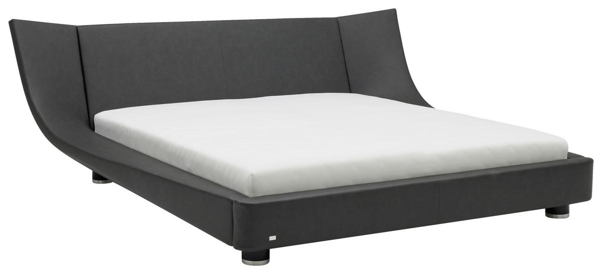 POLSTERBETT 160/200 cm  in Anthrazit  - Chromfarben/Anthrazit, Basics, Holz/Textil (160/200cm) - RUF Betten