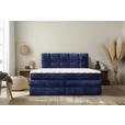 BOXSPRINGBETT 160/200 cm  in Blau  - Blau/Schwarz, Design, Kunststoff/Textil (160/200cm) - Esposa