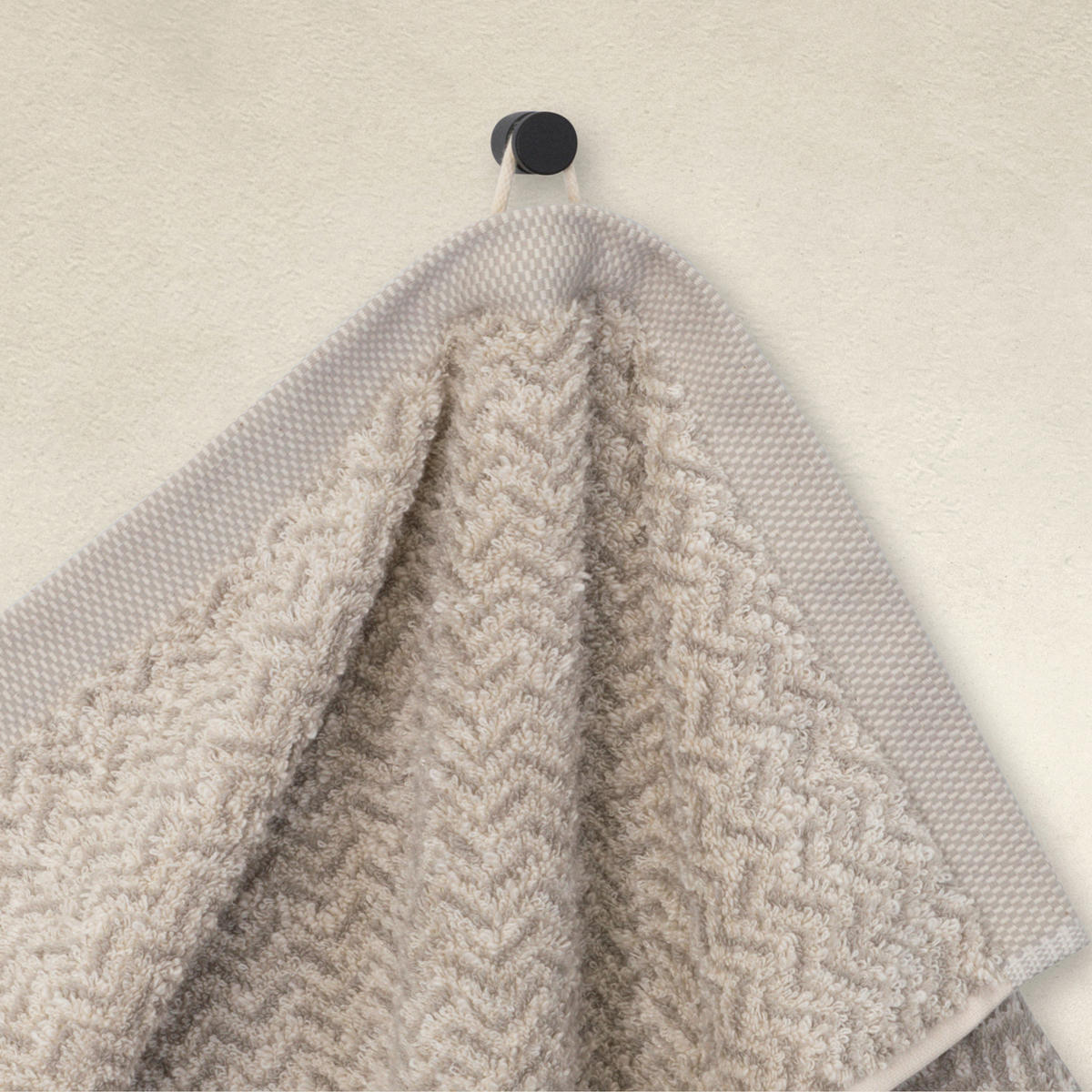 DUSCHTUCH BROOKLYN 80/150 cm  - Beige, Basics, Textil (80/150cm) - Moeve