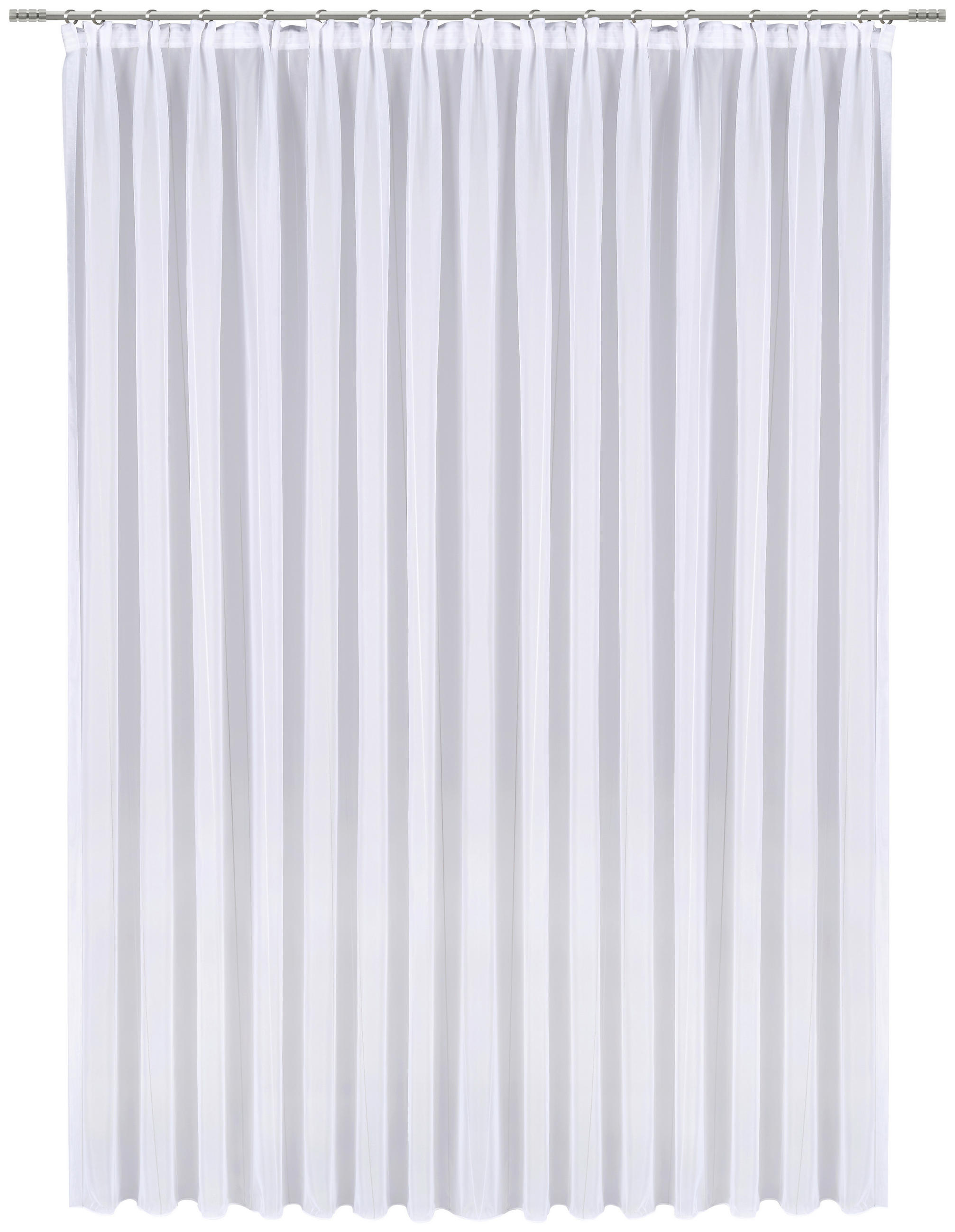 FERTIGSTORE  halbtransparent   450/245 cm  - Weiß/Grau, Basics, Textil (450/245cm) - Esposa