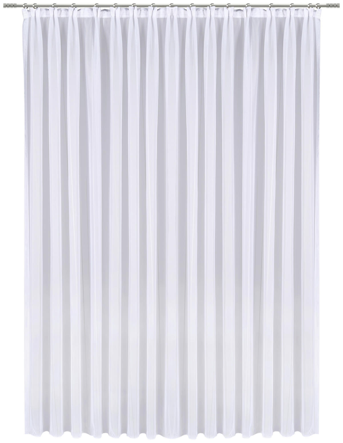 FERTIGSTORE  halbtransparent   450/245 cm  - Weiß/Grau, Basics, Textil (450/245cm) - Esposa