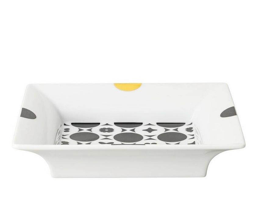 ZDJELA DEKORATIVNA Home Monochrome  - bijela/zlatne boje, Basics, keramika (18/18/3,7cm) - Rosenthal