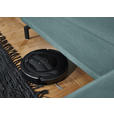ECKSOFA in Chenille Türkis  224/305 cm  - Türkis/Schwarz, Design, Textil/Metall (224/305cm) - Dieter Knoll