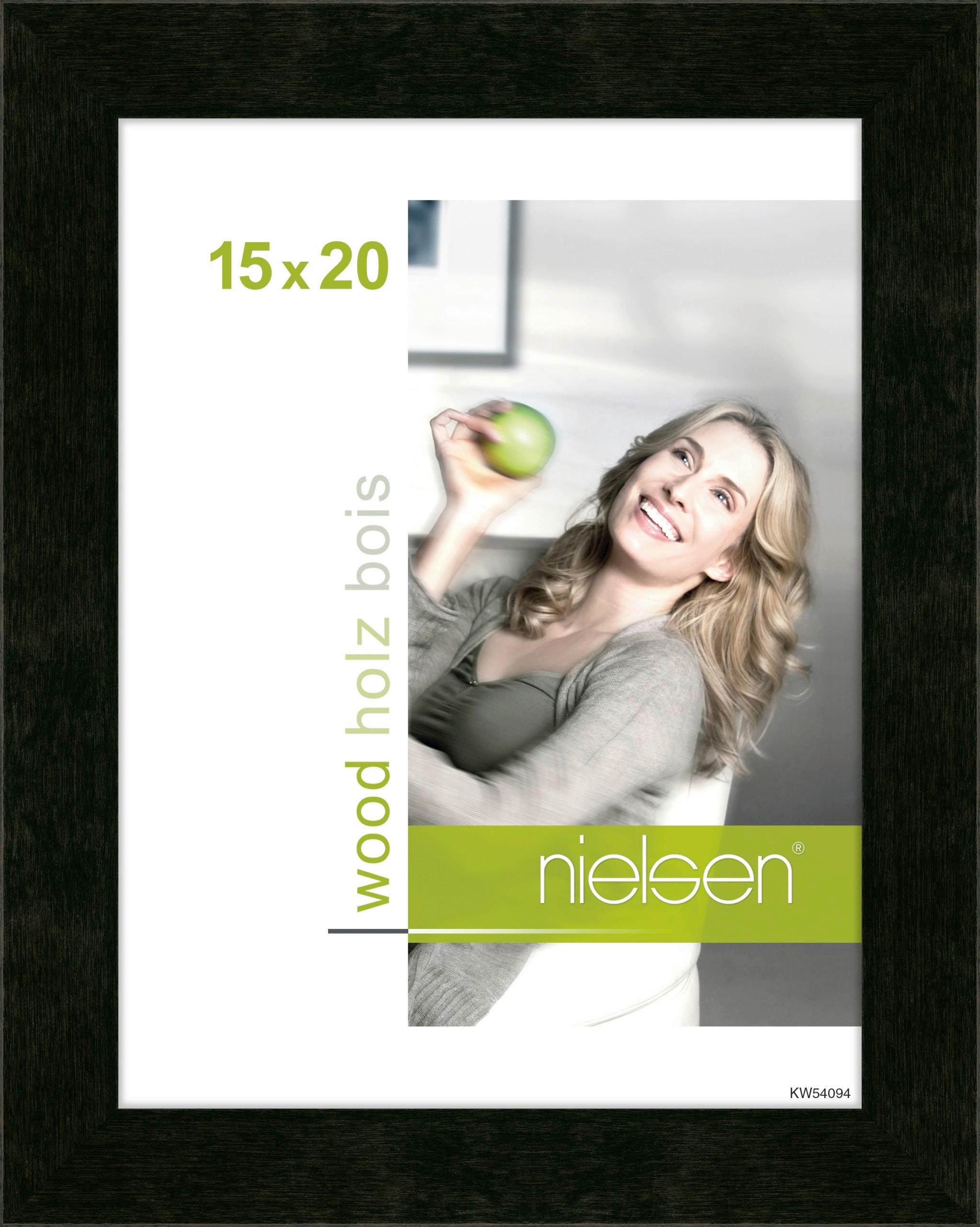 BILDERRAHMEN 19,8/24,8 cm  - Schwarz, Basics, Holzwerkstoff (19,8/24,8cm) - Nielsen
