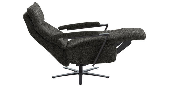 RELAXSESSEL in Textil Schwarzbraun - Schwarzbraun/Schwarz, Design, Textil/Metall (68/117/85cm) - Cantus
