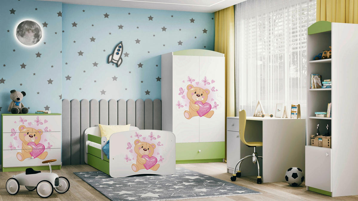 KINDER-/JUNIORBETT - Birkefarben/Weiß, MODERN, Holz/Holzwerkstoff (80/160cm) - MID.YOU