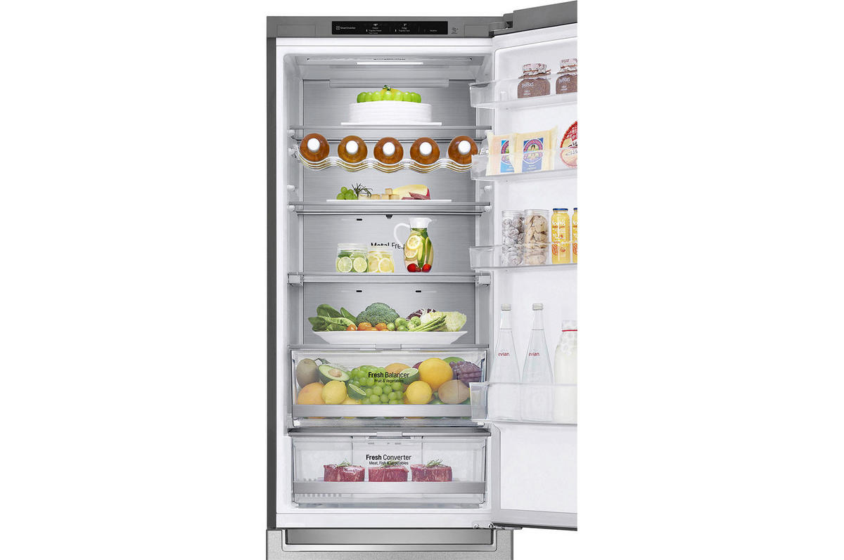 KÜHL-GEFRIER-KOMBINATION 60/203/68 cm GBB92MBB3P  - Silberfarben, Trend, Glas/Kunststoff (60/203/68cm) - LG