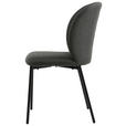 STUHL Leinenoptik Anthrazit, Schwarz Pappel Sperrholz  - Anthrazit/Schwarz, Design, Holz/Textil (49/84,5/58cm) - Carryhome
