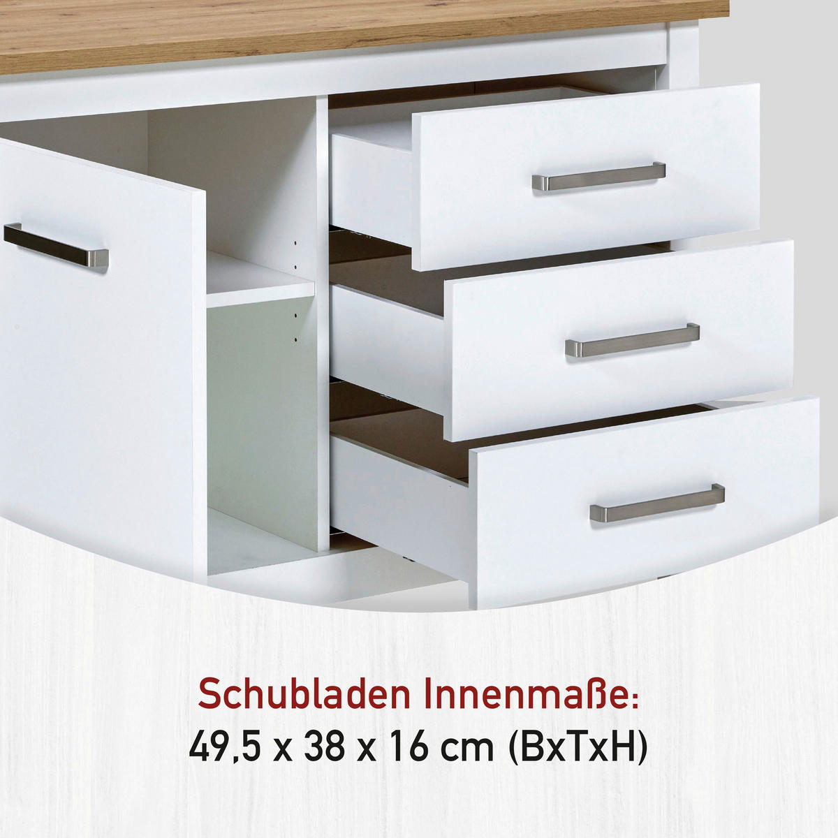 KÜCHENINSEL   in Weiß, Eiche Artisan  - Silberfarben/Weiß, MODERN, Holzwerkstoff/Metall (124/91/75cm) - home24