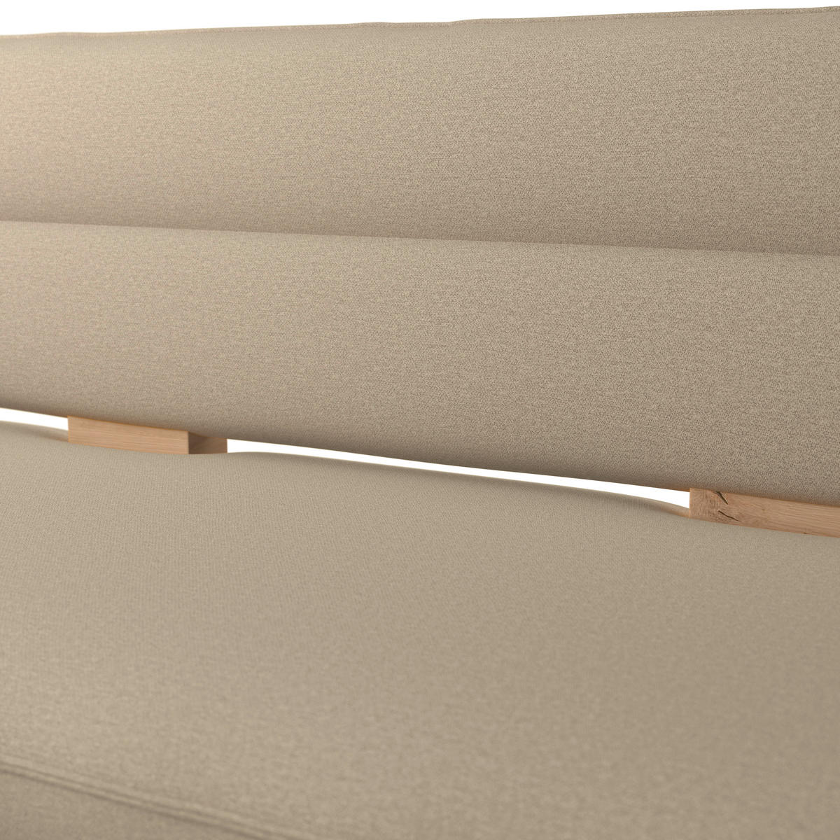 ECKBANK 170/232 cm Webstoff Beige Eiche Sperrholz   - Eichefarben/Beige, KONVENTIONELL, Holz/Textil (170/232cm) - Livetastic