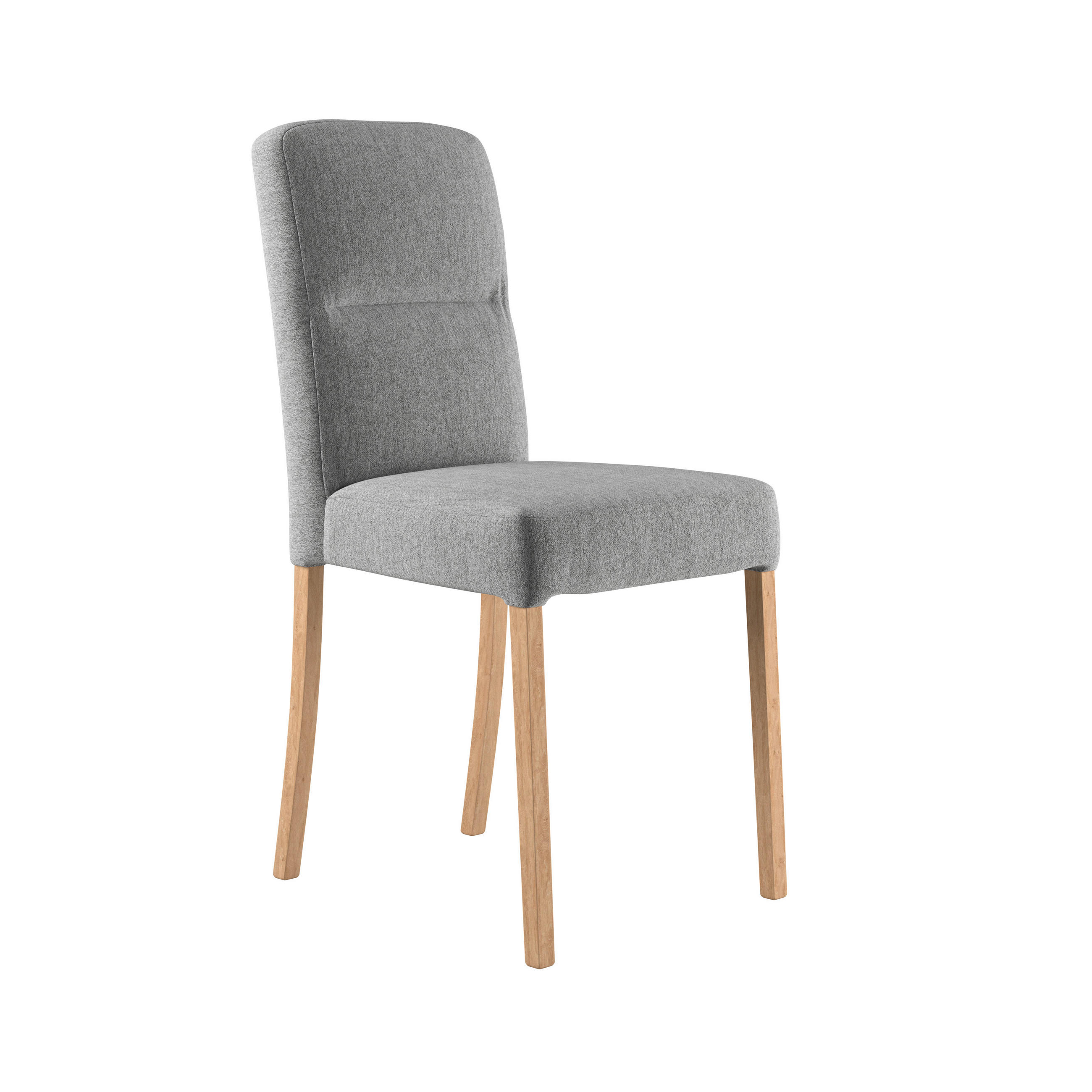 STUHL - Eichefarben/Grau, KONVENTIONELL, Holz/Textil (43/91/58cm)