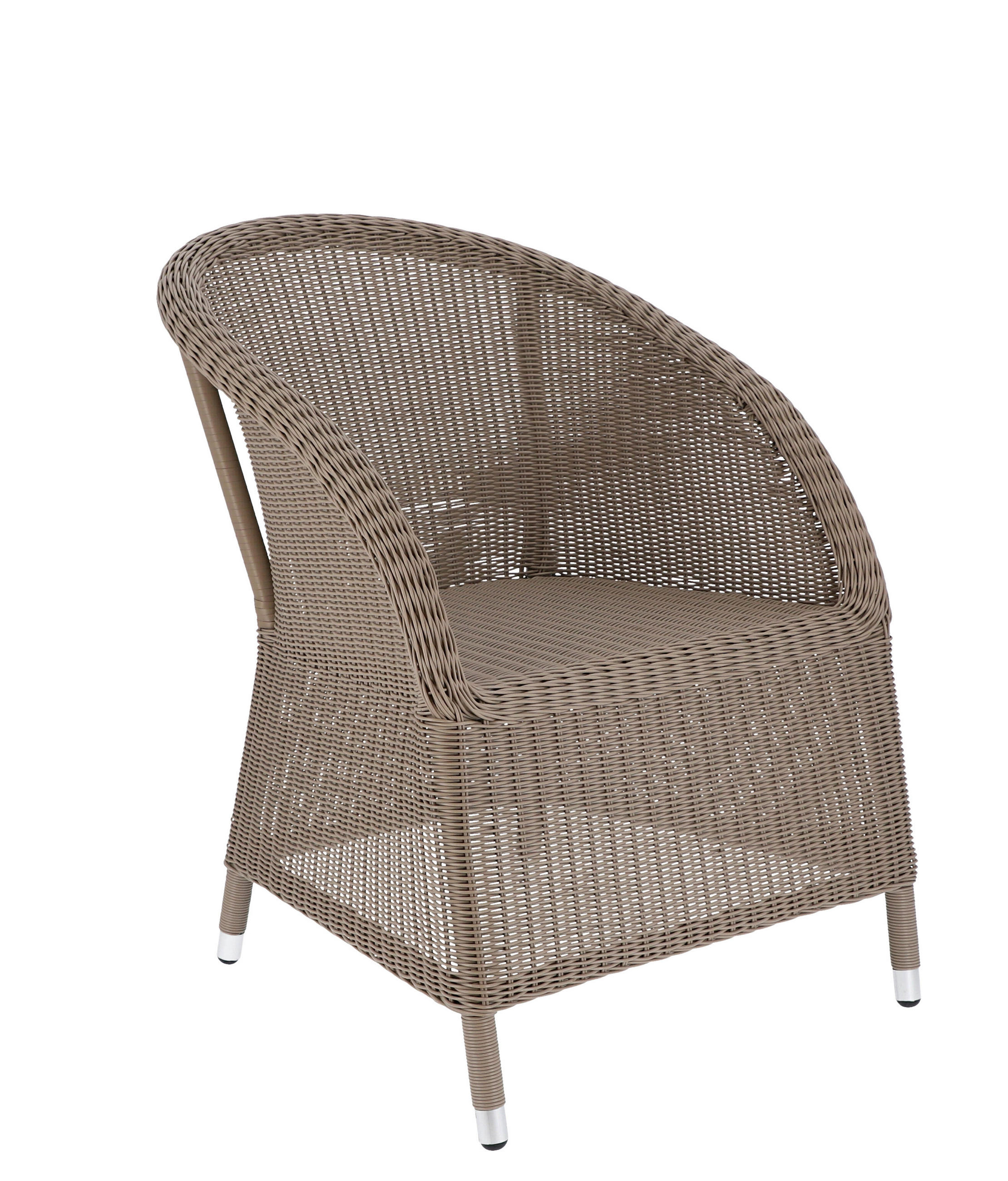 GARTENSESSEL Taupe  - Taupe/Silberfarben, MODERN, Kunststoff/Metall (67/78/75cm) - Jan Kurtz