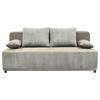 SCHLAFSOFA  mit Liegefunktion Velours Creme  - Creme/Schwarz, Design, Kunststoff/Textil (197/90/83cm) - MID.YOU
