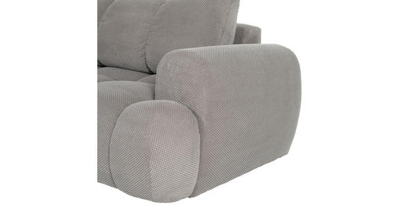 ECKSOFA in Flachgewebe Greige  - Greige/Schwarz, KONVENTIONELL, Kunststoff/Textil (174/274cm) - Carryhome