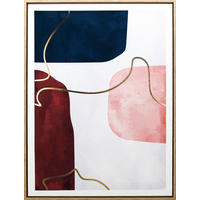 BILD Abstraktes 45/60 cm  - Hellbraun/Bordeaux, Trend, Holzwerkstoff/Kunststoff (45/60cm) - Monee