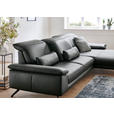 ECKSOFA  in Echtleder Anthrazit  193/328 cm  - Anthrazit/Schwarz, Design, Leder/Metall (193/328cm) - Dieter Knoll