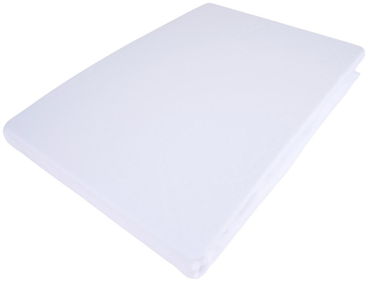 SPANNLEINTUCH 90-100/200 cm Jersey  - Weiß, Basics, Textil (90-100/200cm) - Bio:Vio